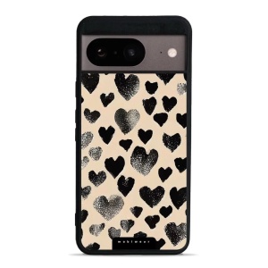 Lesklý kryt Mobiwear Glossy - Google Pixel 8 - GA51G Černá srdíčka