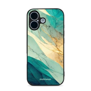 Lesklý kryt Mobiwear Glossy - Apple iPhone 17 - G024G - Zlatavý a zelenkavý mramor