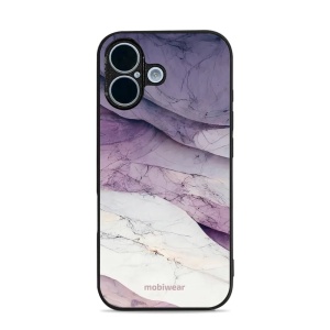 Lesklý kryt Mobiwear Glossy - Apple iPhone 17 - G028G - Bílý a fialový mramor