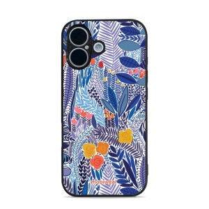 Lesklý kryt Mobiwear Glossy - Apple iPhone 17 - G037G - Modrá květena