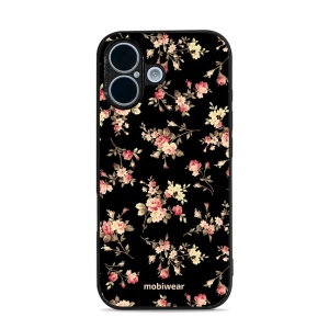 Lesklý kryt Mobiwear Glossy - Apple iPhone 17 - G039G - Květy na černé
