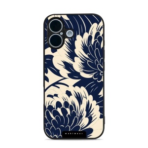 Lesklý kryt Mobiwear Glossy - Apple iPhone 17 - GA40G Modré a béžové květy