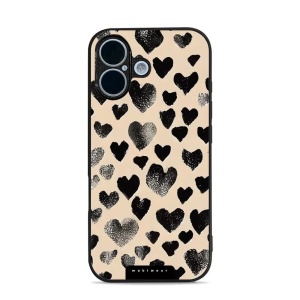 Lesklý kryt Mobiwear Glossy - Apple iPhone 17 - GA51G Černá srdíčka