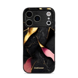 Lesklý kryt Mobiwear Glossy - Apple iPhone 17 Pro - G021G Černý a zlatavý mramor