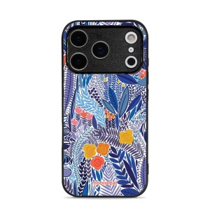 Lesklý kryt Mobiwear Glossy - Apple iPhone 17 Pro - G037G - Modrá květena