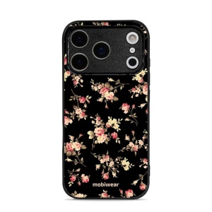 Lesklý kryt Mobiwear Glossy - Apple iPhone 17 Pro - G039G - Květy na černé
