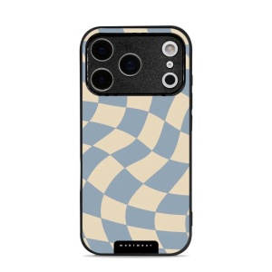 Lesklý kryt Mobiwear Glossy - Apple iPhone 17 Pro - GA59G Modrá a béžová šachovnice