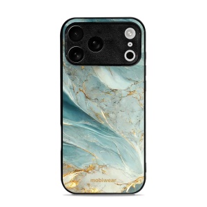 Lesklý kryt Mobiwear Glossy - Apple iPhone 17 Pro Max - G022G Zelenkavý a zlatavý mramor