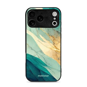 Lesklý kryt Mobiwear Glossy - Apple iPhone 17 Pro Max - G024G - Zlatavý a zelenkavý mramor