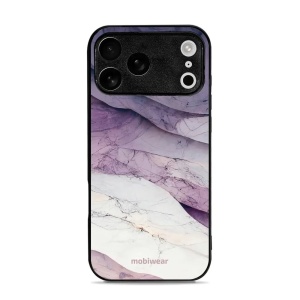 Lesklý kryt Mobiwear Glossy - Apple iPhone 17 Pro Max - G028G - Bílý a fialový mramor