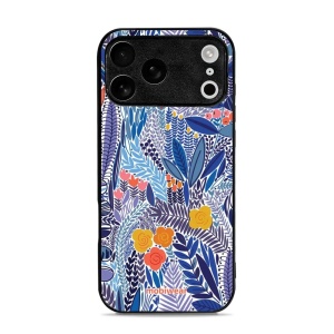 Lesklý kryt Mobiwear Glossy - Apple iPhone 17 Pro Max - G037G - Modrá květena