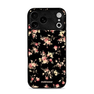 Lesklý kryt Mobiwear Glossy - Apple iPhone 17 Pro Max - G039G - Květy na černé