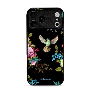 Lesklý kryt Mobiwear Glossy - Apple iPhone 17 Pro Max - G041G - Ptáček a květy