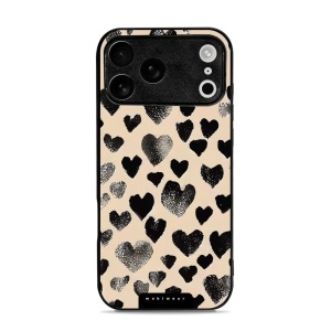 Lesklý kryt Mobiwear Glossy - Apple iPhone 17 Pro Max - GA51G Černá srdíčka
