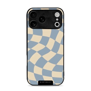 Lesklý kryt Mobiwear Glossy - Apple iPhone 17 Pro Max - GA59G Modrá a béžová šachovnice