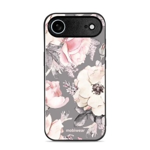 Lesklý kryt Mobiwear Glossy - Apple iPhone Air - G034G - Květy na šedém pozadí