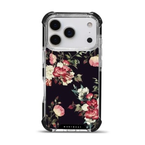Odolný obal Mobiwear MagSafe Elite Bumper - Apple iPhone 17 Pro - D003D Růže na černé