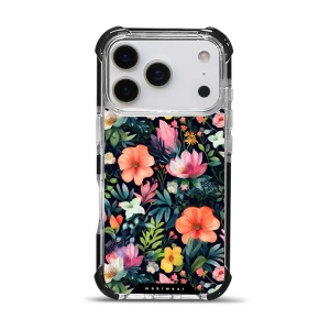Odolný obal Mobiwear MagSafe Elite Bumper - Apple iPhone 17 Pro - D009D Pestré kvítky