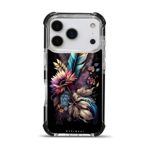 Odolný obal Mobiwear MagSafe Elite Bumper - Apple iPhone 17 Pro – D011D Kytice s pírkem