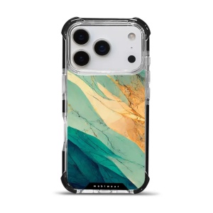 Odolný obal Mobiwear MagSafe Elite Bumper - Apple iPhone 17 Pro - D018D Zlatavý a zelenkavý mramor