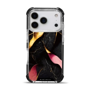 Odolný obal Mobiwear MagSafe Elite Bumper - Apple iPhone 17 Pro - D019D Černý a zlatavý mramor