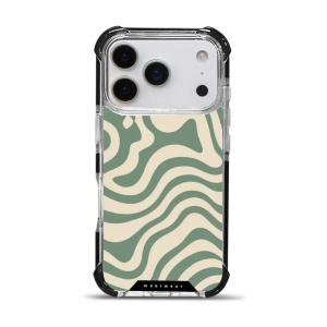 Odolný obal Mobiwear MagSafe Elite Bumper - Apple iPhone 17 Pro - DA57D Zelené a béžové zkrouceniny