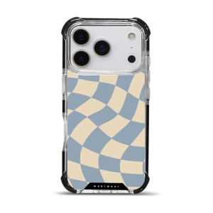 Odolný obal Mobiwear MagSafe Elite Bumper - Apple iPhone 17 Pro - DA59D Modrá a béžová šachovnice