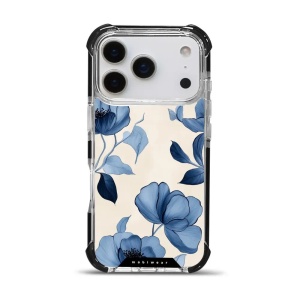 Odolný obal Mobiwear MagSafe Elite Bumper - Apple iPhone 17 Pro - DP73D Modrá krása květů