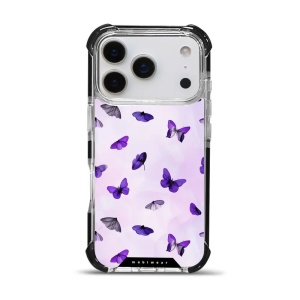 Odolný obal Mobiwear MagSafe Elite Bumper - Apple iPhone 17 Pro - DP77D Fialoví motýlci