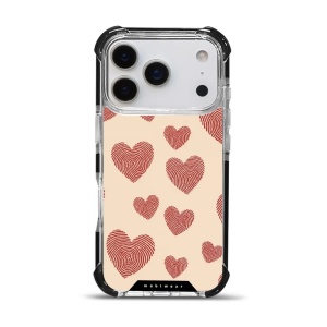 Odolný obal Mobiwear MagSafe Elite Bumper - Apple iPhone 17 Pro - DP93D Otisk srdce