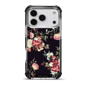 Odolný obal Mobiwear MagSafe Elite Bumper - Apple iPhone 17 Pro Max - D003D Růže na černé