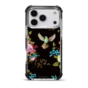 Odolný obal Mobiwear MagSafe Elite Bumper - Apple iPhone 17 Pro Max - D007D Ptáček a květy