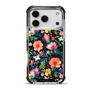 Odolný obal Mobiwear MagSafe Elite Bumper - Apple iPhone 17 Pro Max - D009D Pestré kvítky
