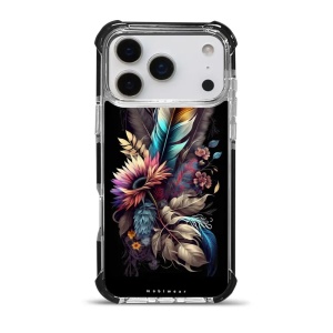Odolný obal Mobiwear MagSafe Elite Bumper - Apple iPhone 17 Pro Max – D011D Kytice s pírkem