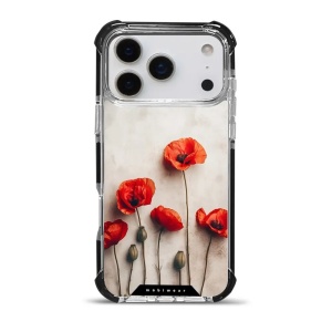 Odolný obal Mobiwear MagSafe Elite Bumper - Apple iPhone 17 Pro Max - D012D Vlčí máky
