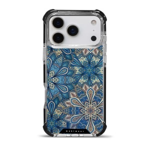 Odolný obal Mobiwear MagSafe Elite Bumper - Apple iPhone 17 Pro Max - D015D Modré mandala květy