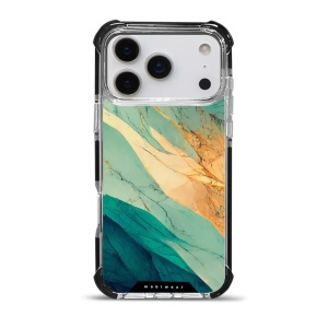 Odolný obal Mobiwear MagSafe Elite Bumper - Apple iPhone 17 Pro Max - D018D Zlatavý a zelenkavý mramor