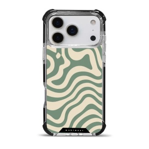 Odolný obal Mobiwear MagSafe Elite Bumper - Apple iPhone 17 Pro Max - DA57D Zelené a béžové zkrouceniny