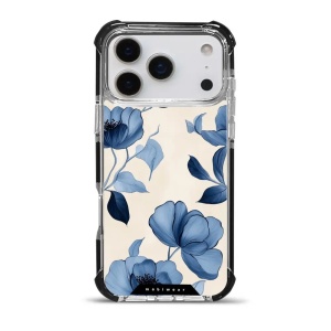 Odolný obal Mobiwear MagSafe Elite Bumper - Apple iPhone 17 Pro Max - DP73D Modrá krása květů