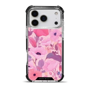 Odolný obal Mobiwear MagSafe Elite Bumper - Apple iPhone 17 Pro Max - DP74D Růžové květy snů