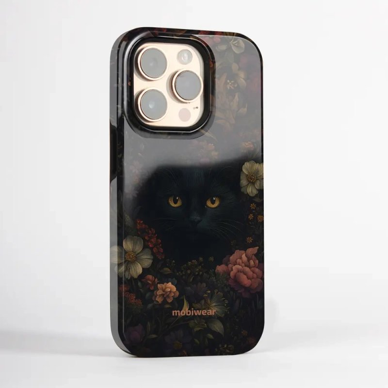 Odolný kryt na mobil Samsung Galaxy S26 - Mobiwear Elite Pro E161E, temná kočka