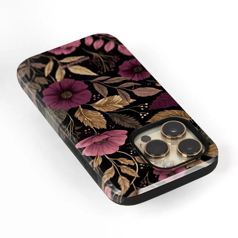 Odolný kryt na mobil Samsung Galaxy S26 - Mobiwear Elite Pro E170E, fialová kvítka