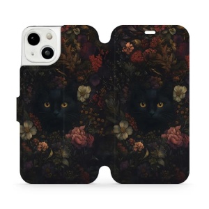 Flipové pouzdro Mobiwear - Apple iPhone 13 - V161S Temné kočky