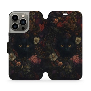 Flipové pouzdro Mobiwear - Apple iPhone 13 Pro - V161S Temné kočky