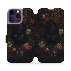 Flipové pouzdro Mobiwear - Apple iPhone 14 Pro Max - V161S Temné kočky
