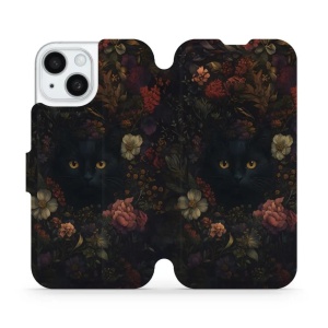 Flipové pouzdro Mobiwear - Apple iPhone 15 - V161S Temné kočky