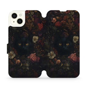 Flipové pouzdro Mobiwear - Apple iPhone 15 Plus - V161S Temné kočky