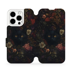 Flipové pouzdro Mobiwear - Apple iPhone 15 Pro - V161S Temné kočky
