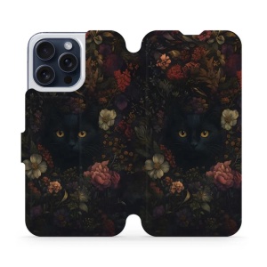 Flipové pouzdro Mobiwear - Apple iPhone 15 Pro Max - V161S Temné kočky