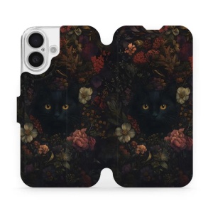 Flipové pouzdro Mobiwear - Apple iPhone 16 - V161S Temné kočky